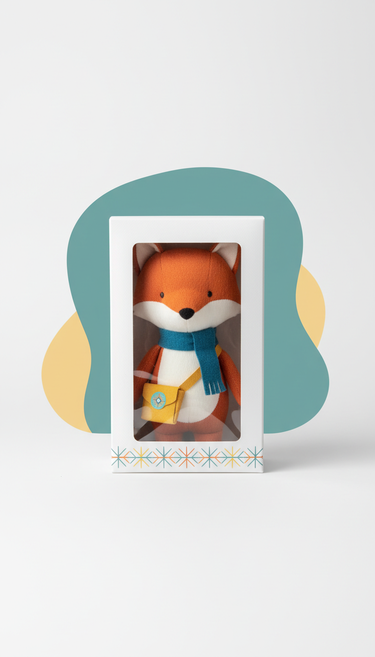 Plush adventure bear in keepsake gift box