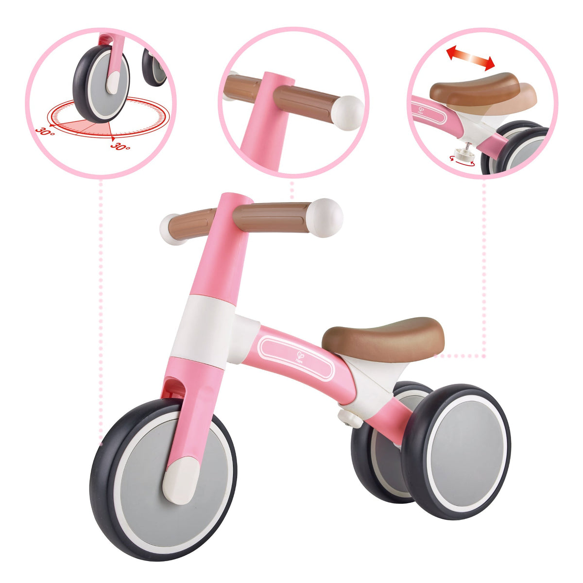 Hape My First Balance Bike: Vespa Pink — additional product view