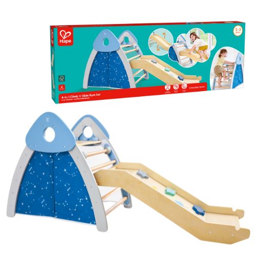 Hape 4-in-1 Climb 'n' Slide Gym Set