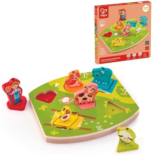 Hape Farmyard Sound Puzzle 7pc