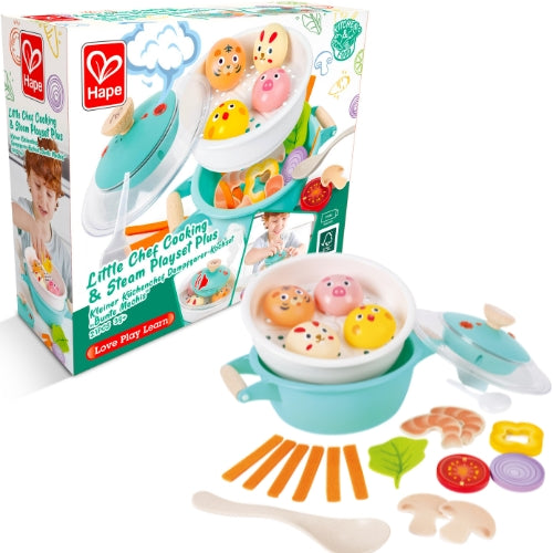 Hape Little Chef Cooking & Steam Playset Plus