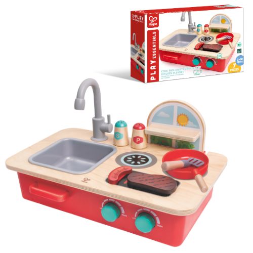 Hape Play Essentials Cook and Create Countertop Kitchen Playset