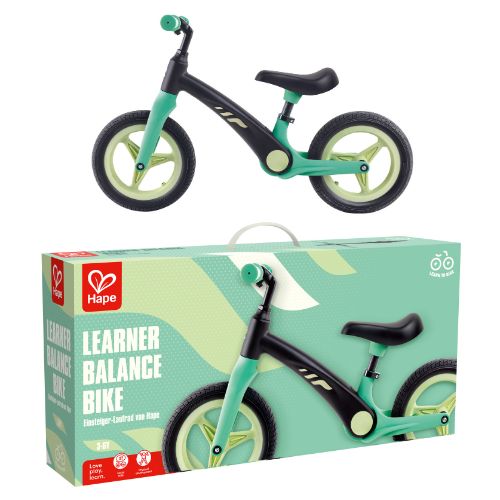 Hape Shock-Absorbing Balance Bike - Green & Black