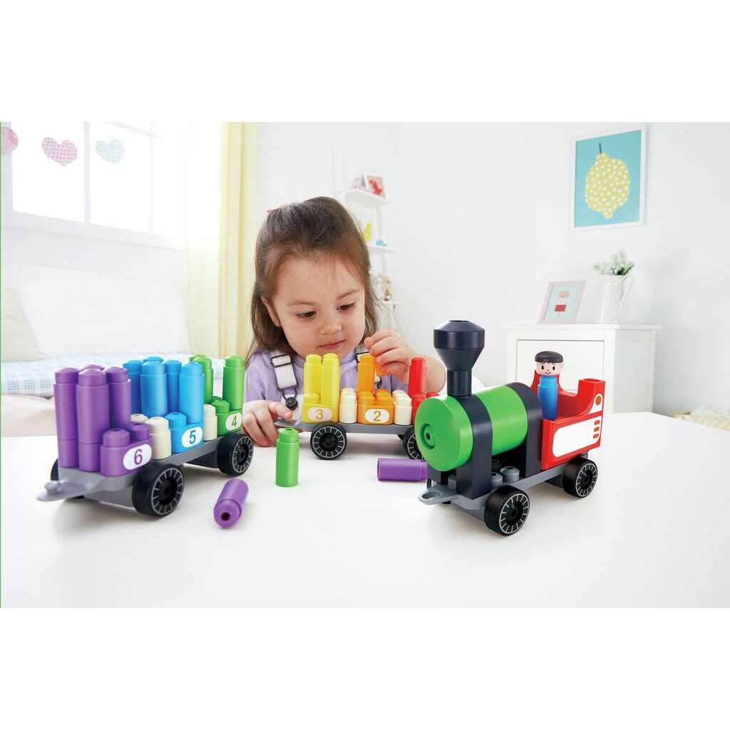 PolyM Rainbow Counting Train – additional view 2 | Adventure Alley Auckland