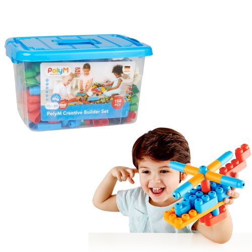 PolyM Square Bucket Set (158 Pieces) – product image | Adventure Alley Auckland